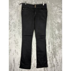 Studio F Womens Black Double Button Denim Jeans Made in Colombia Size 12